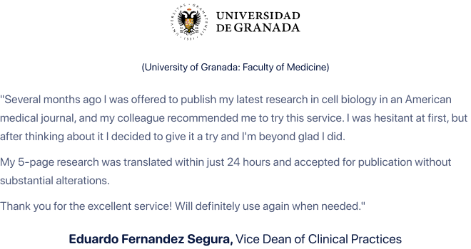 University of Granada review on Translate.com Email Translation Services 