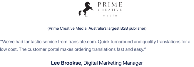 Prime Creative Media review on Translate.com Email Translation Services 